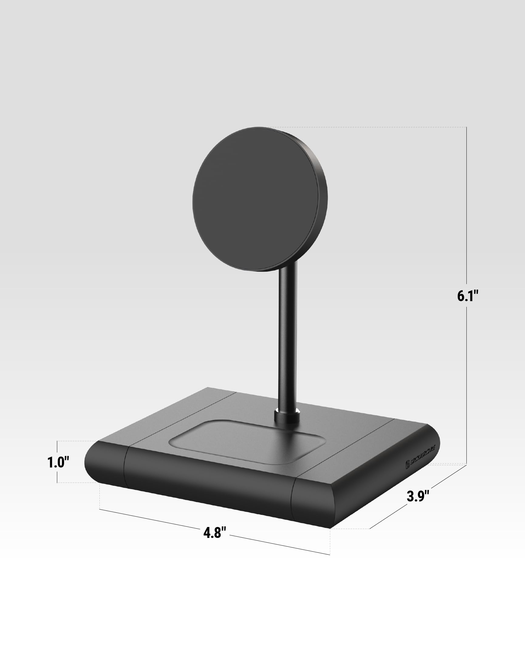 Scosche BaseLynx 2.0 2-in-1 Fast Charging Station, 15W Qi2 MagSafe Charger Stand and 5W Wireless Charging Pad for AirPods, Phone Charger Compatible with Apple iPhone 16/15/14/13/12 Samsung S25, Black - Image 8