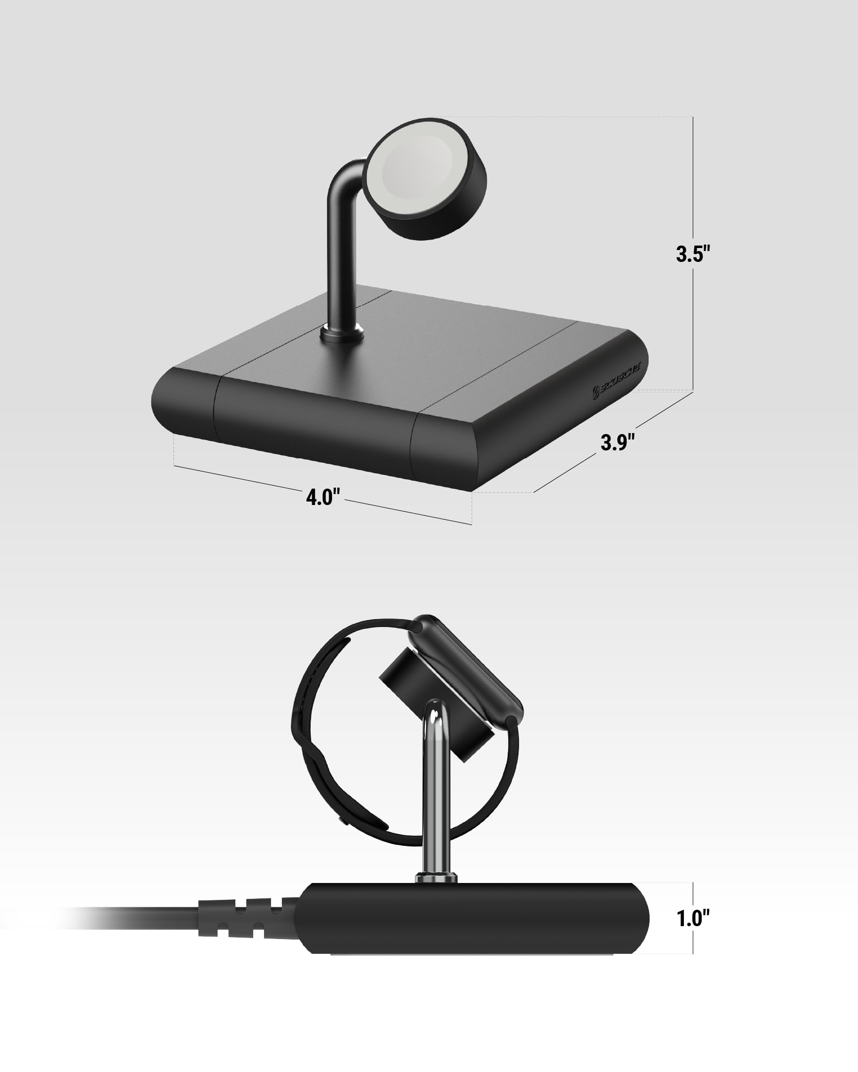 Scosche BL2AW BaseLynx 2.0, Magnetic wireless Charging Stand for Apple Watch, Fast Smart Watch Charger Docking Station Compatible with Apple Watch 2, 3, 4, 5, 6, 7, 8, 9, 10, SE, Ultra, Ultra 2, Black - Image 9
