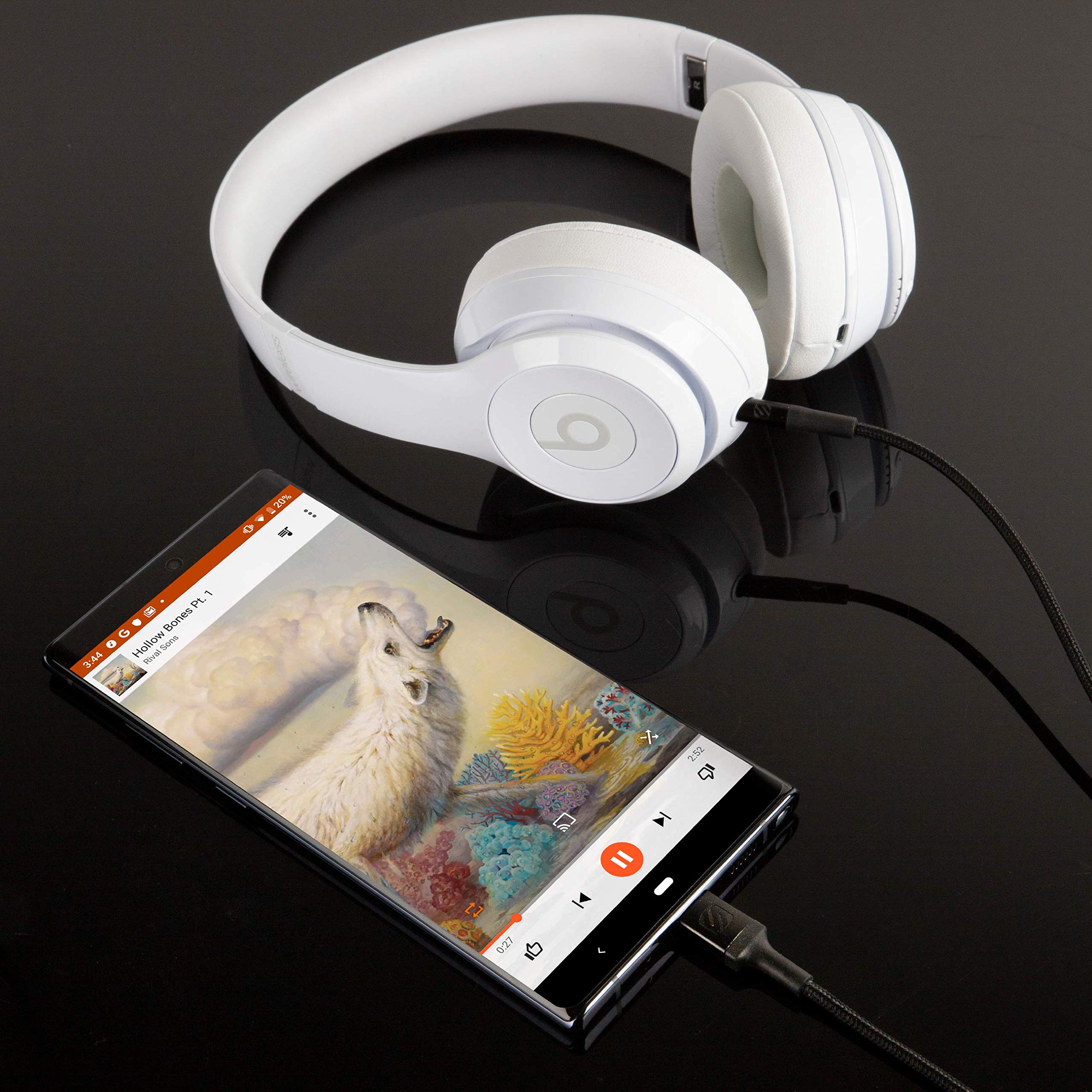 Scosche CAUXB4-SP AUX to USB-C Braided Audio Cable, 4 Feet, Space Gray - Image 4