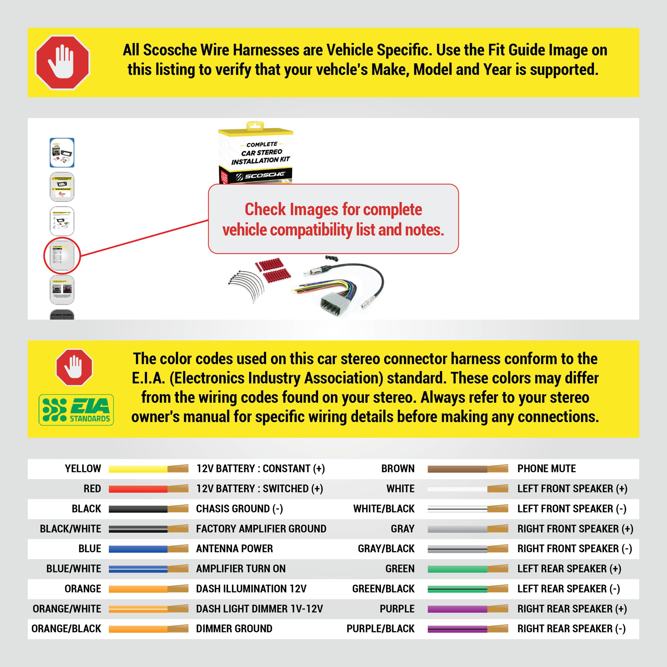 Scosche ICCR3BN Single DIN Radio Install Dash Kit Compatible with Select 2002-07 Chrysler, Dodge & Jeep Vehicles - Complete Basic Car Stereo Installation Kit - See Vehicle Fit Guide in Images - Image 9