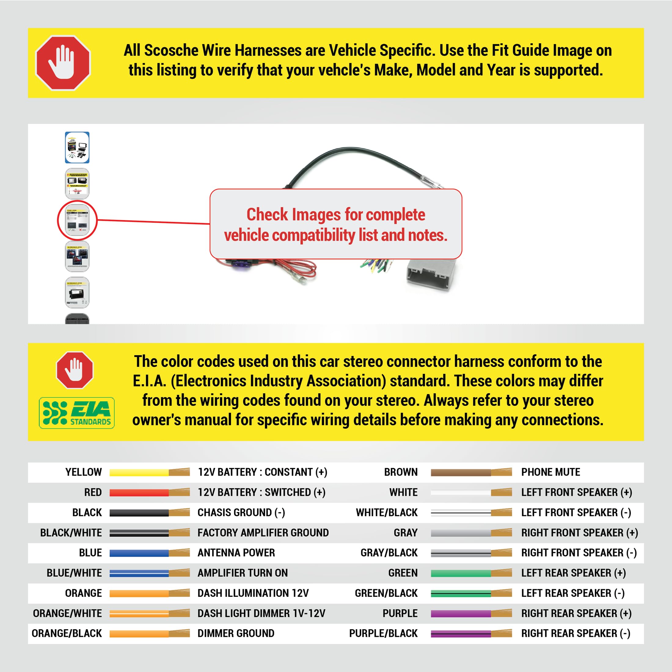 Scosche ICCR5BN Double DIN Radio Install Dash Kit & Harness Compatible with Select 2004-08 Factory Amplified Chrysler, Dodge & Jeep - Complete Basic Car Stereo Installation Kit - Does Not Retain SWC - Image 7