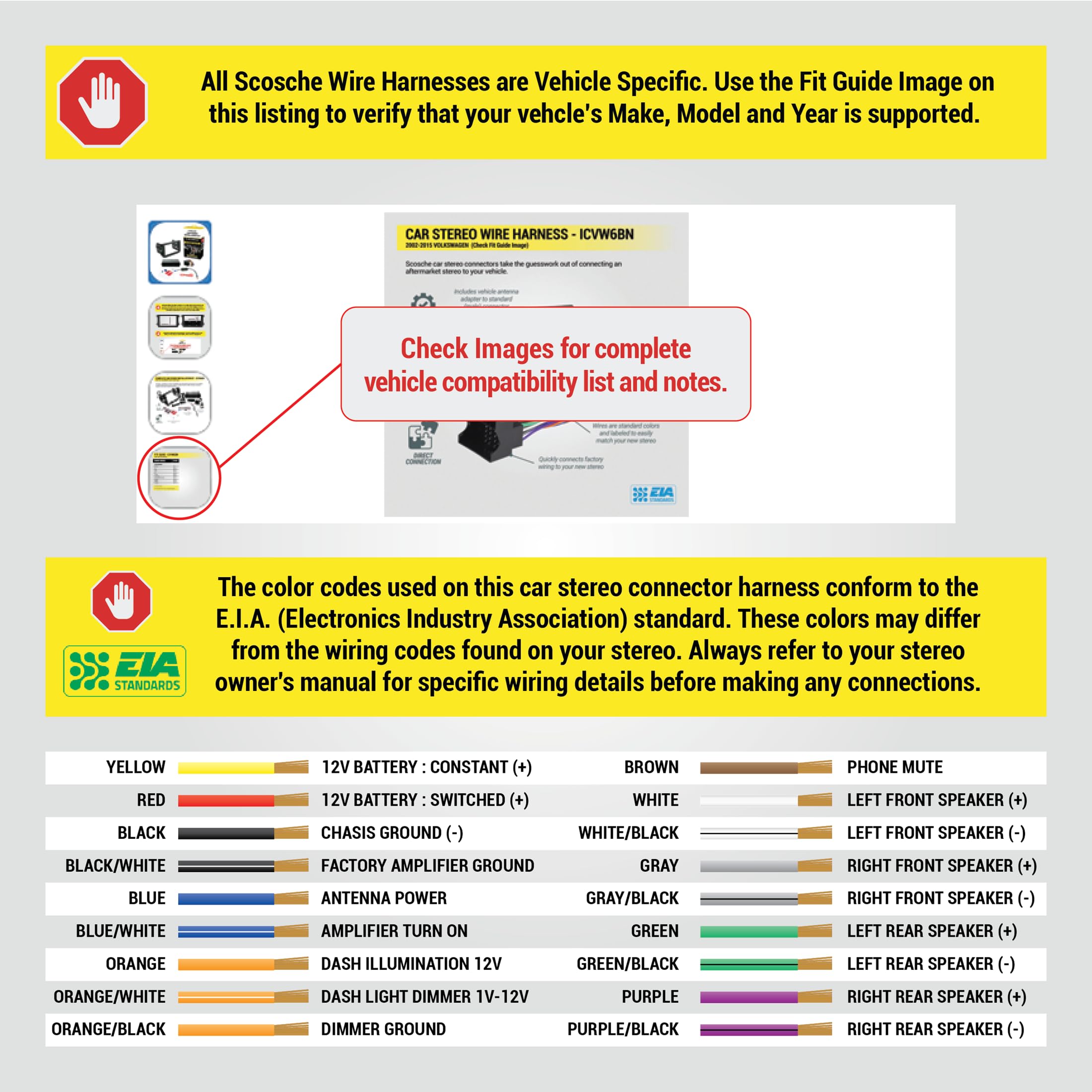 Scosche ICVW6BN Double DIN Radio Install Dash Kit Compatible with Select 2006-15 Non-Factory Amplified Volkswagen Vehicles - Complete Car Stereo Installation Kit - See Vehicle Fit Guide in Images - Image 7