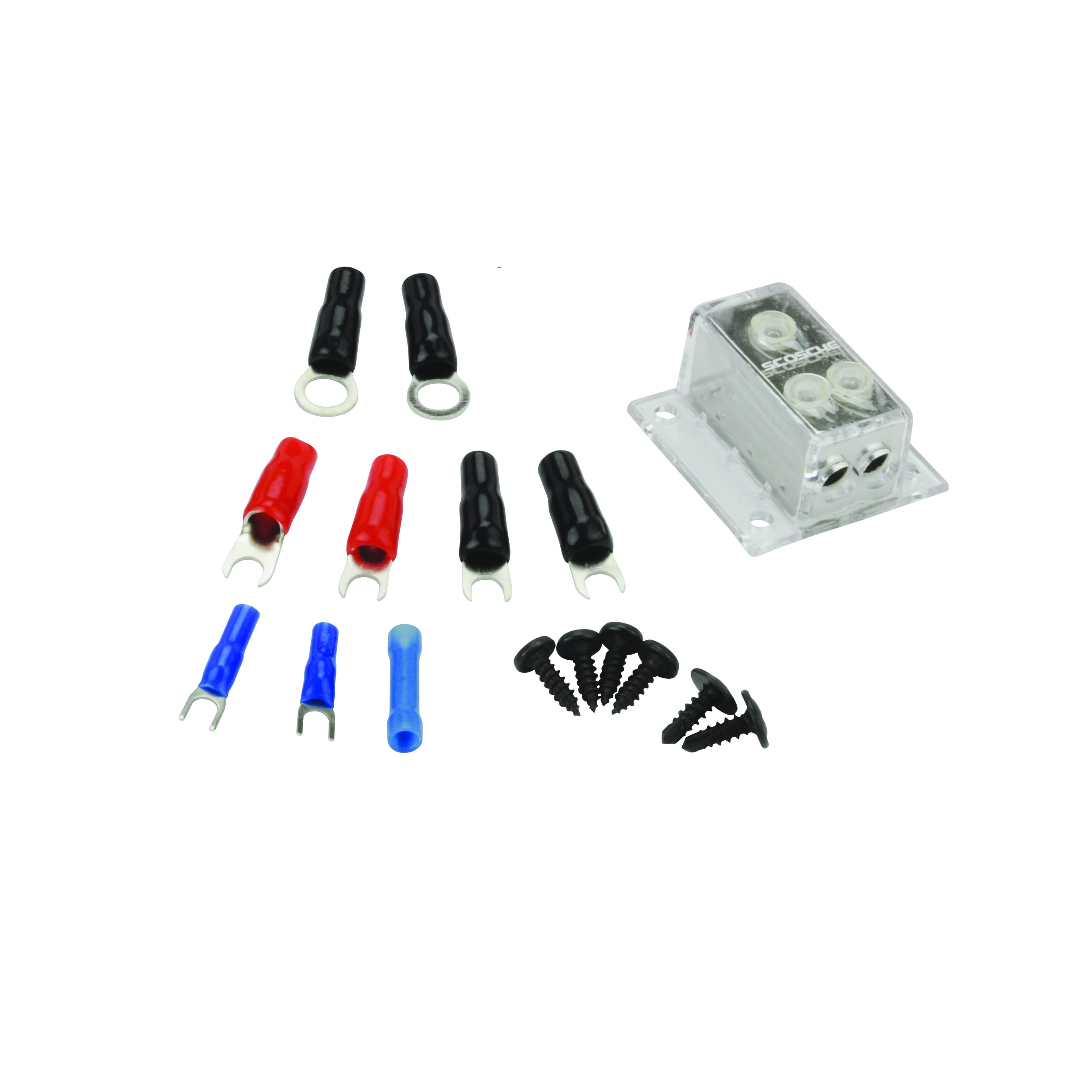 Scosche KDADCCSD Add-On Amplifier Install Wiring Kit - High Current Dual Car Amp Install Kit - Hybrid OFC Power/Ground Cable, Twisted Pair Audio Cables, Power Distribution Block and Wire Terminals - Image 6