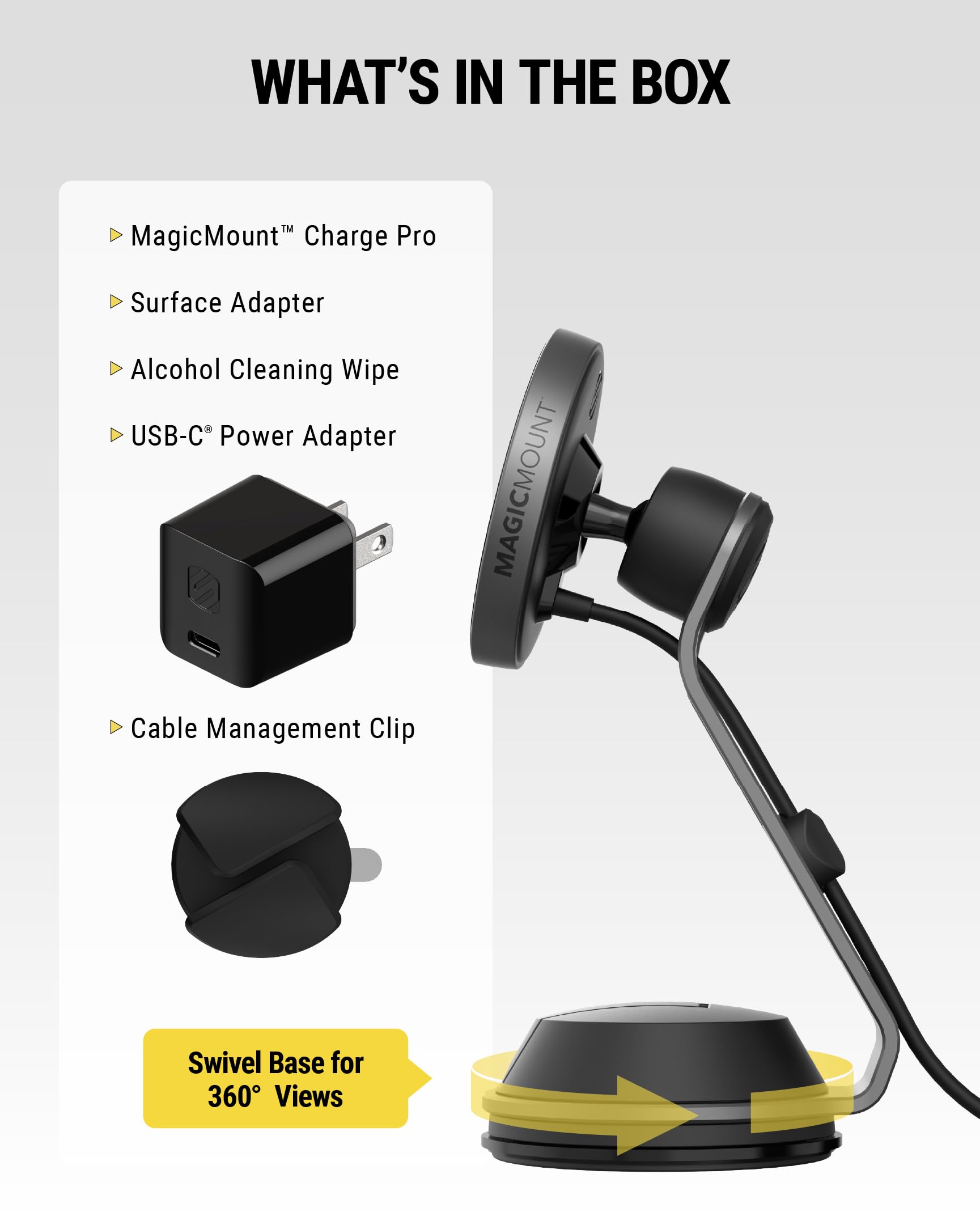 Scosche MagicMount Charge Pro Qi2 Home/Office MagSafe Suction Mount, 15W Fast Wireless Charger Magnetic Cell Phone Holder Compatible with iPhone 16/15/14/13/12 Pro Max Plus and Samsung Galaxy S25 - Image 8