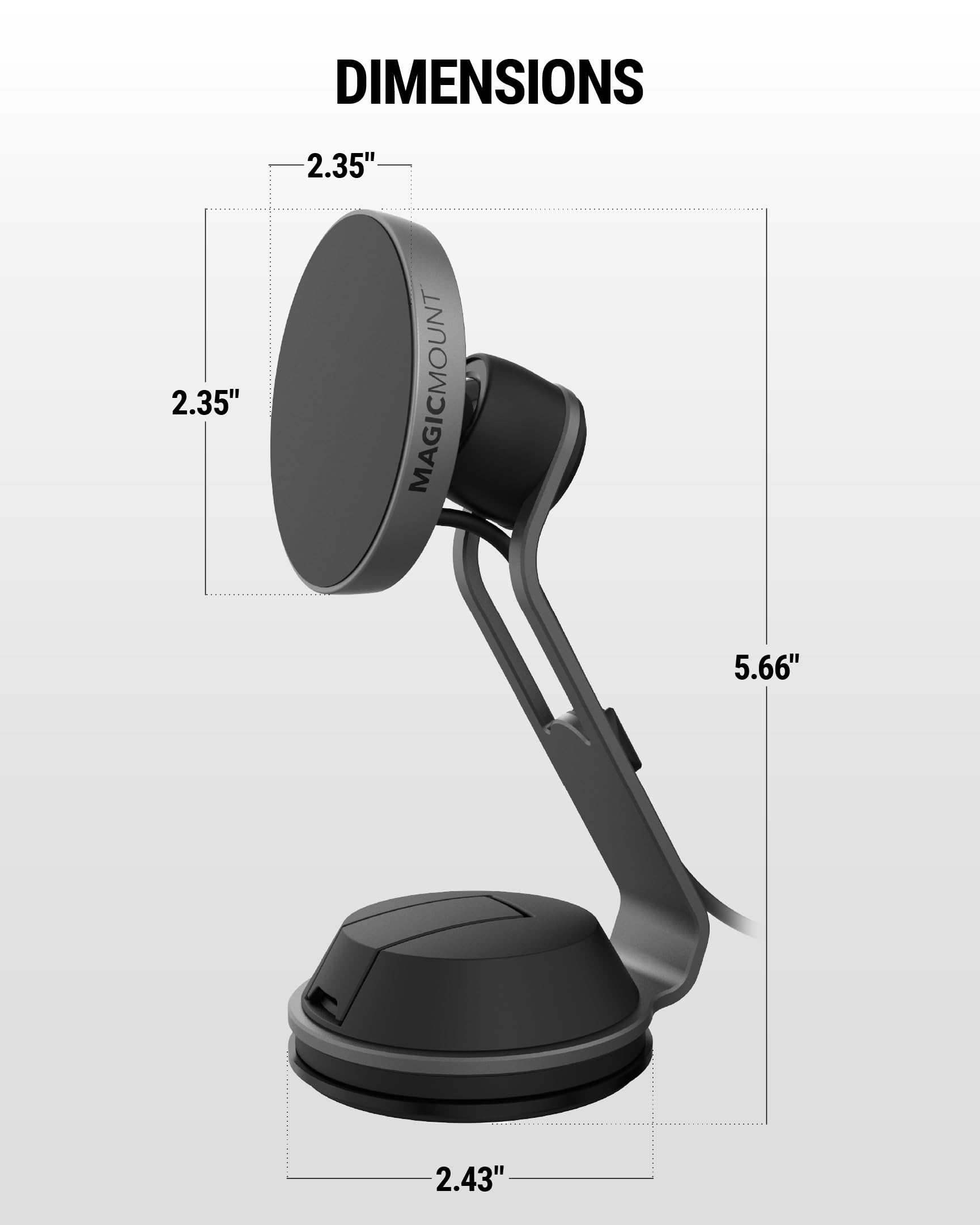 Scosche MagicMount Charge Pro Qi2 Home/Office MagSafe Suction Mount, 15W Fast Wireless Charger Magnetic Cell Phone Holder Compatible with iPhone 16/15/14/13/12 Pro Max Plus and Samsung Galaxy S25 - Image 9