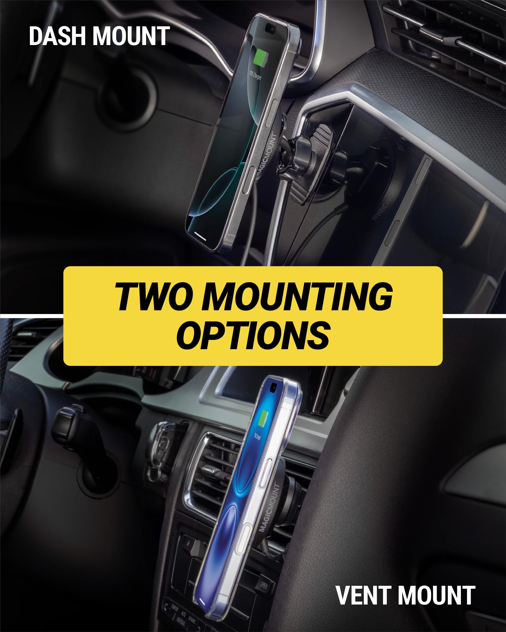 Scosche MPQTRDV Qi2 MagSafe Car Mount Charger 25W Fast Wireless Charging Phone Holder for Vent or Dashboard, Magnetic Cell Phone Mount Compatible with iPhone 17/16/15/14/13 Series & Samsung Galaxy S25 - Image 4