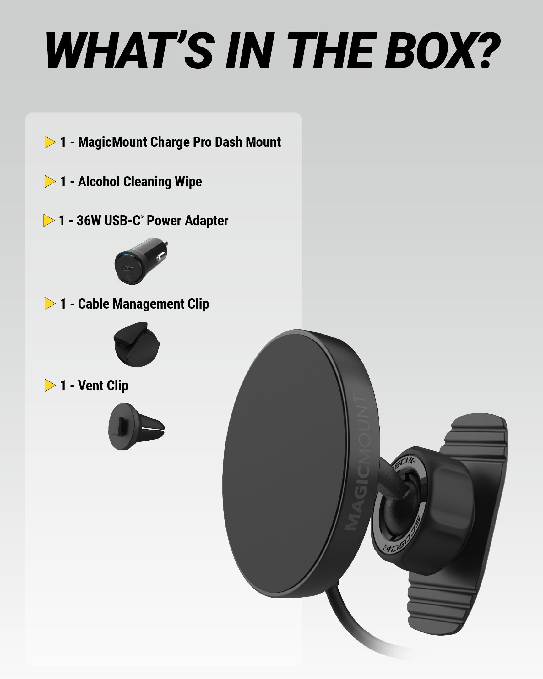 Scosche MPQTRDV Qi2 MagSafe Car Mount Charger 25W Fast Wireless Charging Phone Holder for Vent or Dashboard, Magnetic Cell Phone Mount Compatible with iPhone 17/16/15/14/13 Series & Samsung Galaxy S25 - Image 8