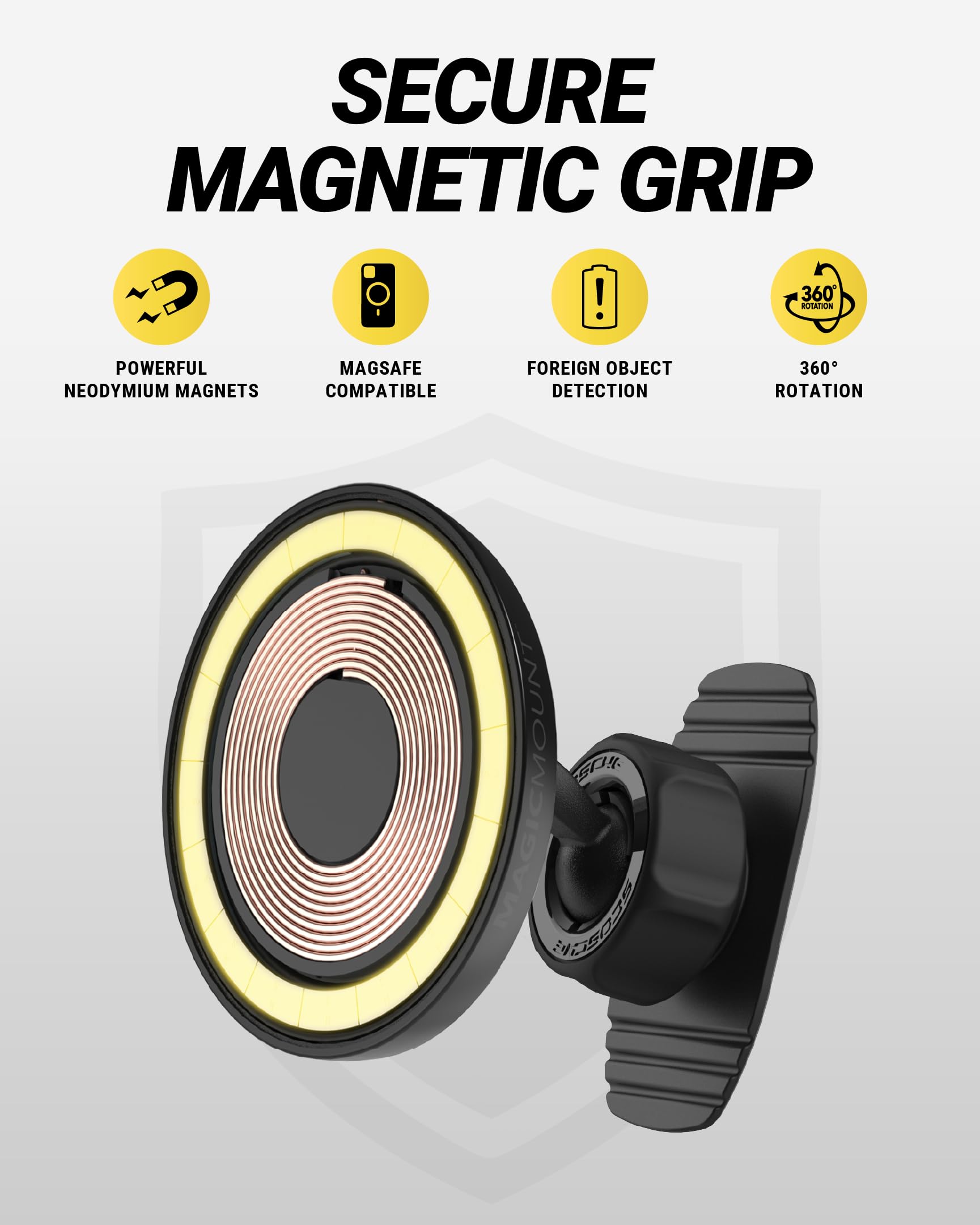 Scosche MPQTRDV Qi2 MagSafe Car Mount Charger 25W Fast Wireless Charging Phone Holder for Vent or Dashboard, Magnetic Cell Phone Mount Compatible with iPhone 17/16/15/14/13 Series & Samsung Galaxy S25 - Image 9