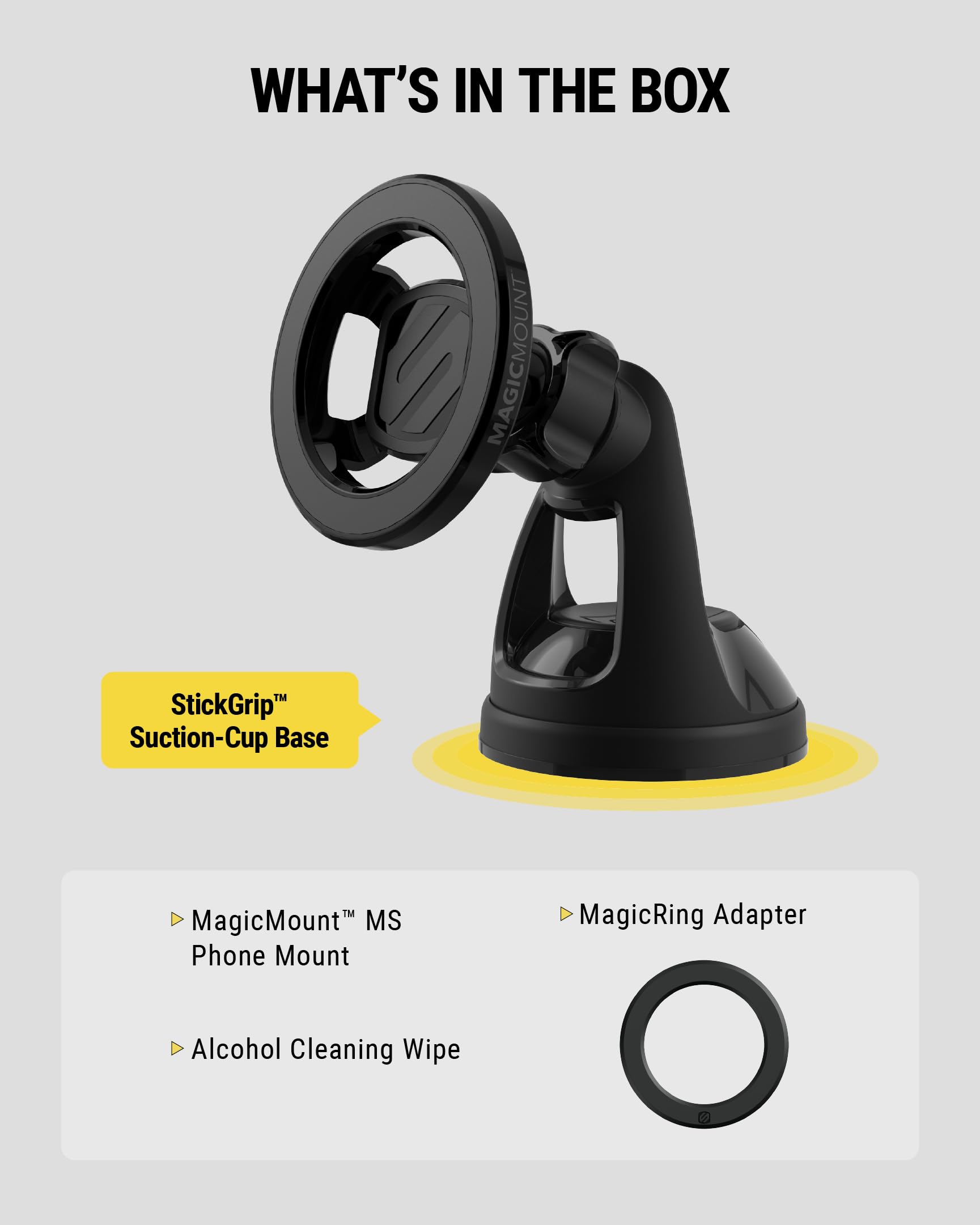 Scosche SMS2WD MagicMount MagSafe Suction Cup Phone Mount for Car Windshield/Dashboard Cell Phone Holder Compatible with Popsocket, Magnetic Stand Compatible with iPhone 17/16/15/14/13/12 & Android - Image 8