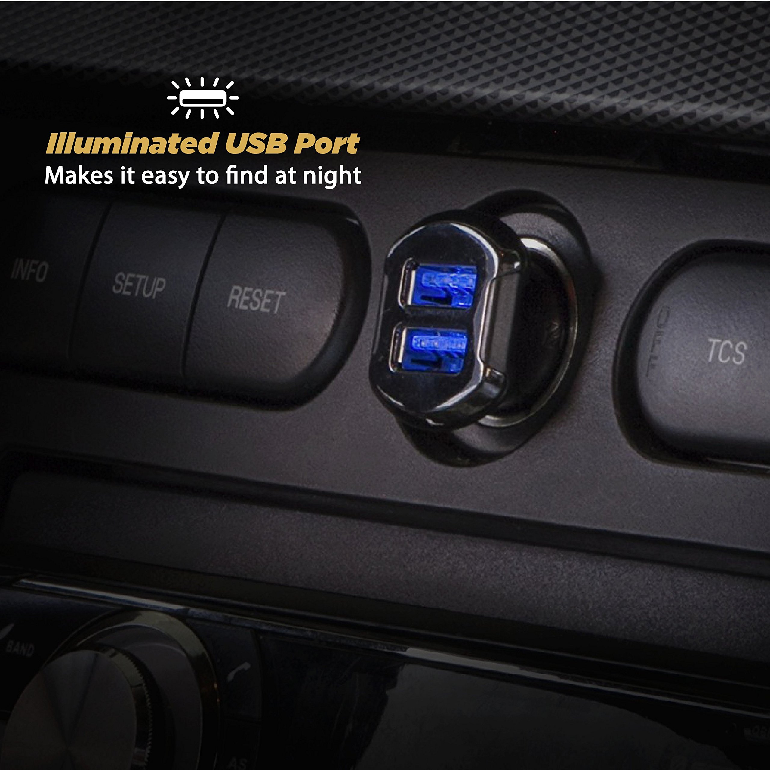 Scosche USBC242M ReVolt Universal Cigarette Lighter Multi Device Compact Dual Port USB Car Charger, Fast Charge Two Devices Simultaneously, Black - Image 5