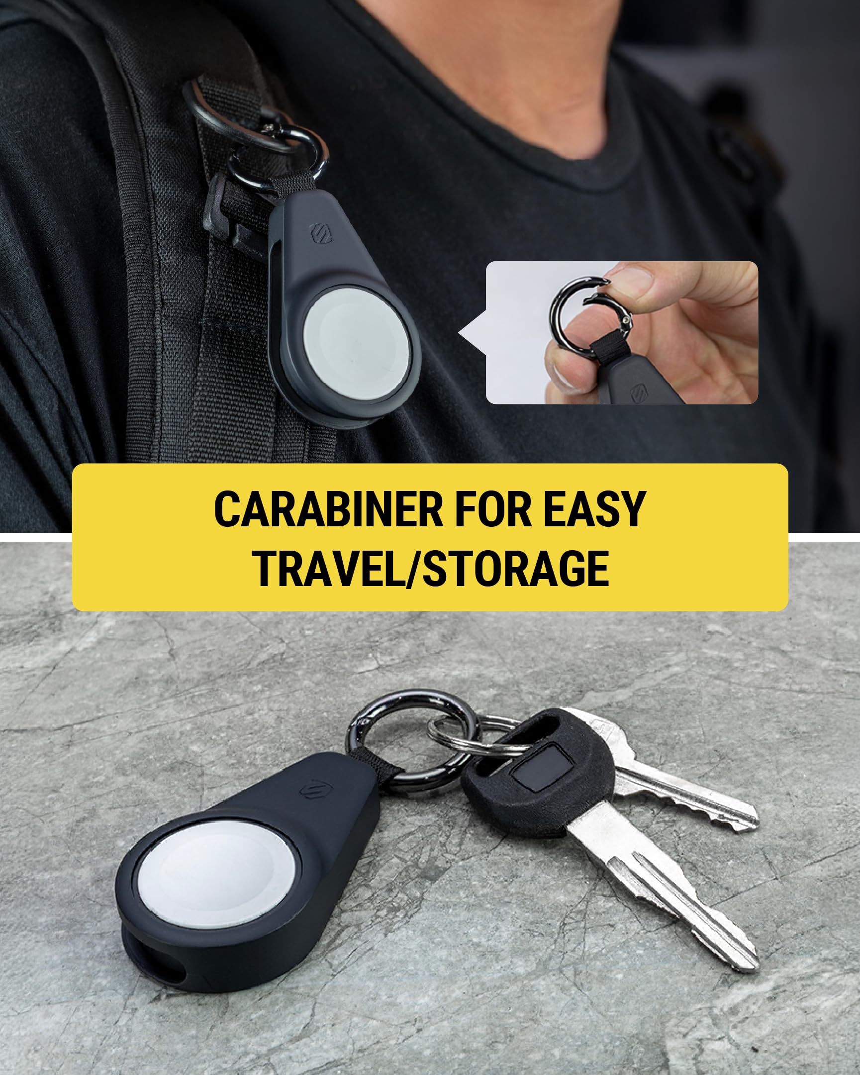 Scosche WatchIt Keychain Magnetic Charger for Apple Watch, Fast Charging USB-C Plug-in (No Battery), Portable Travel Charger for Series 11/10/9/8/7/6/5/4/3/2, Ultra 3/2, SE3/SE2/SE & AirPods, Black - Image 6