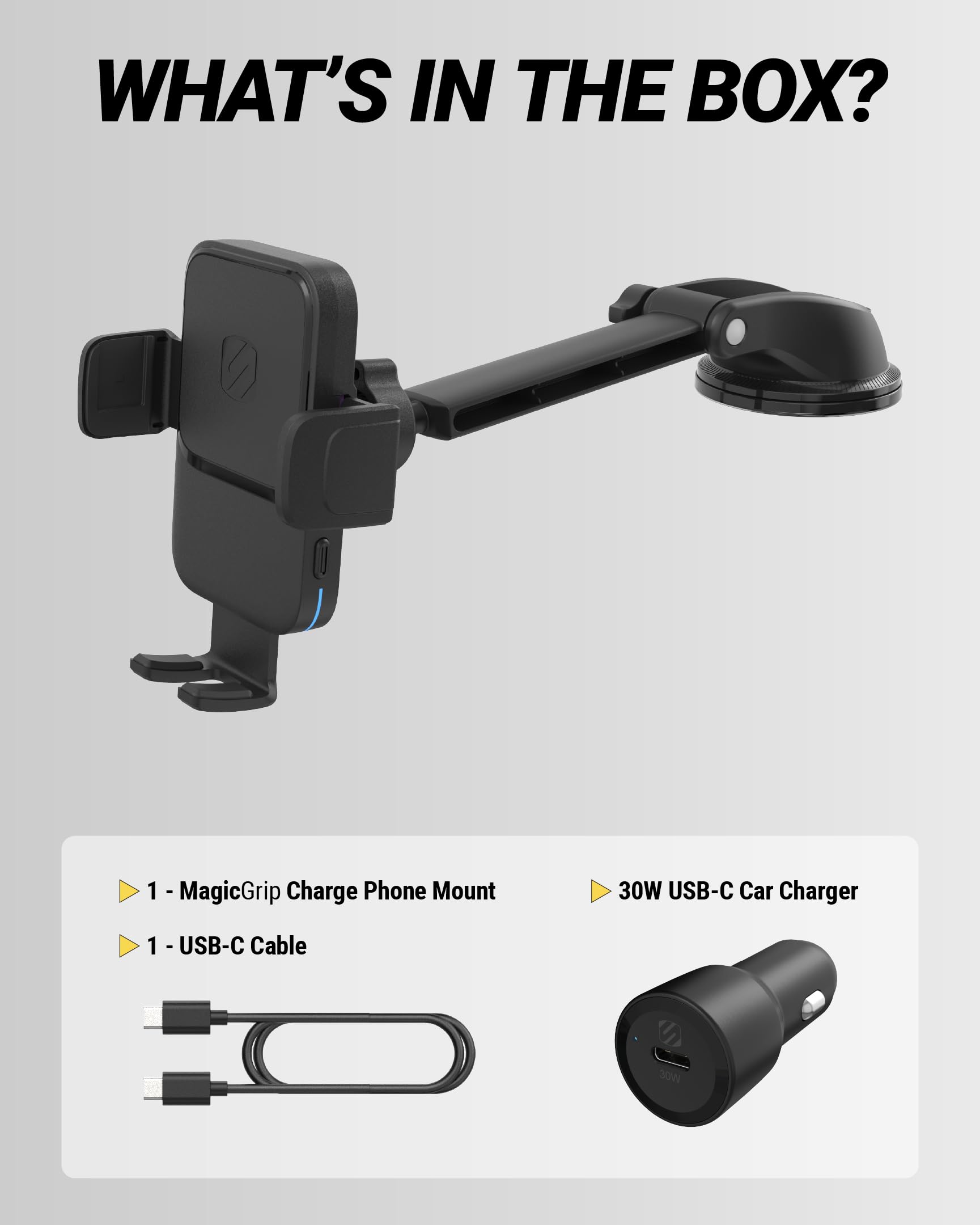 Scosche Wireless Car Charger Mount, Auto-Clamping Car Phone Holder Charger for Dashboard/Windshield with Adjustable Arm, 360° Rotation, Compatible with iPhone, Samsung, and More Android Phones - Image 7